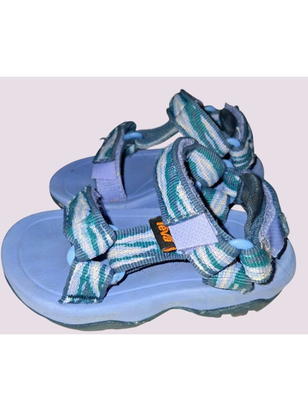 Teva Kids lt purple Sandals With Adjustable Straps & Rubber Soles Size 4 EU 19-2